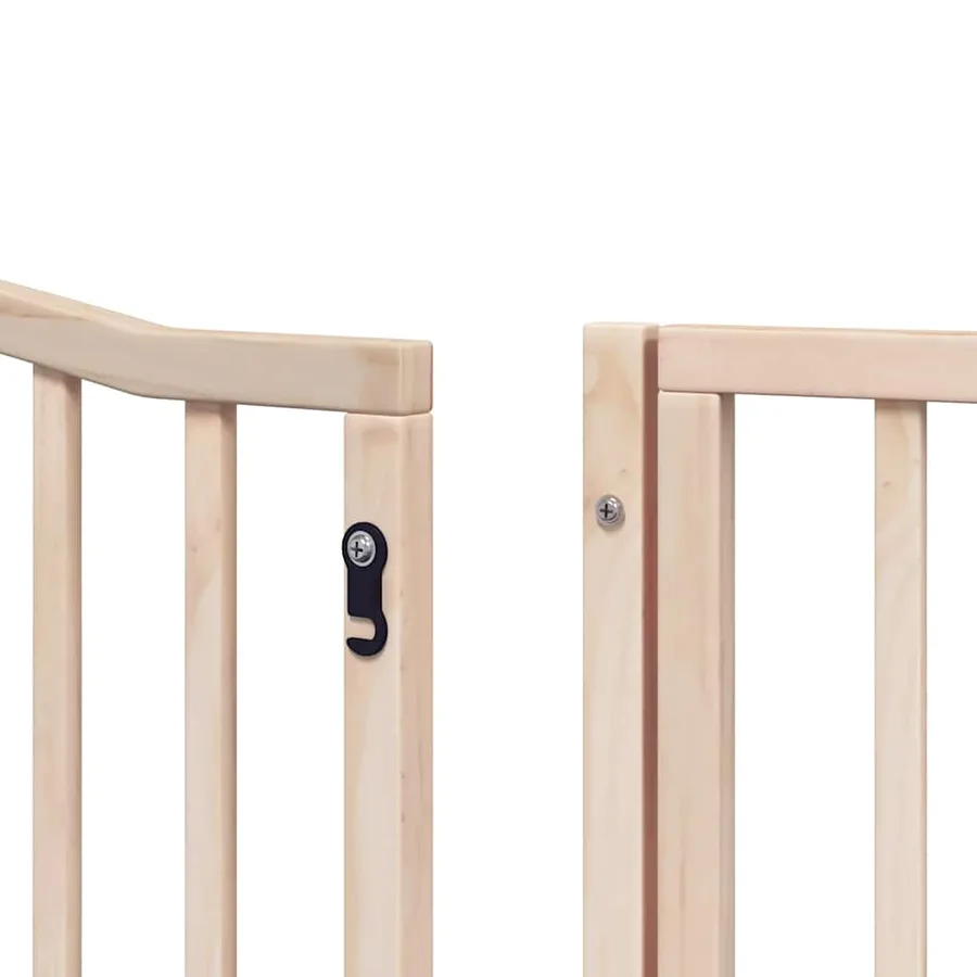 Barrière pour chien porte pliable 8 panneaux bois de peuplier - 10