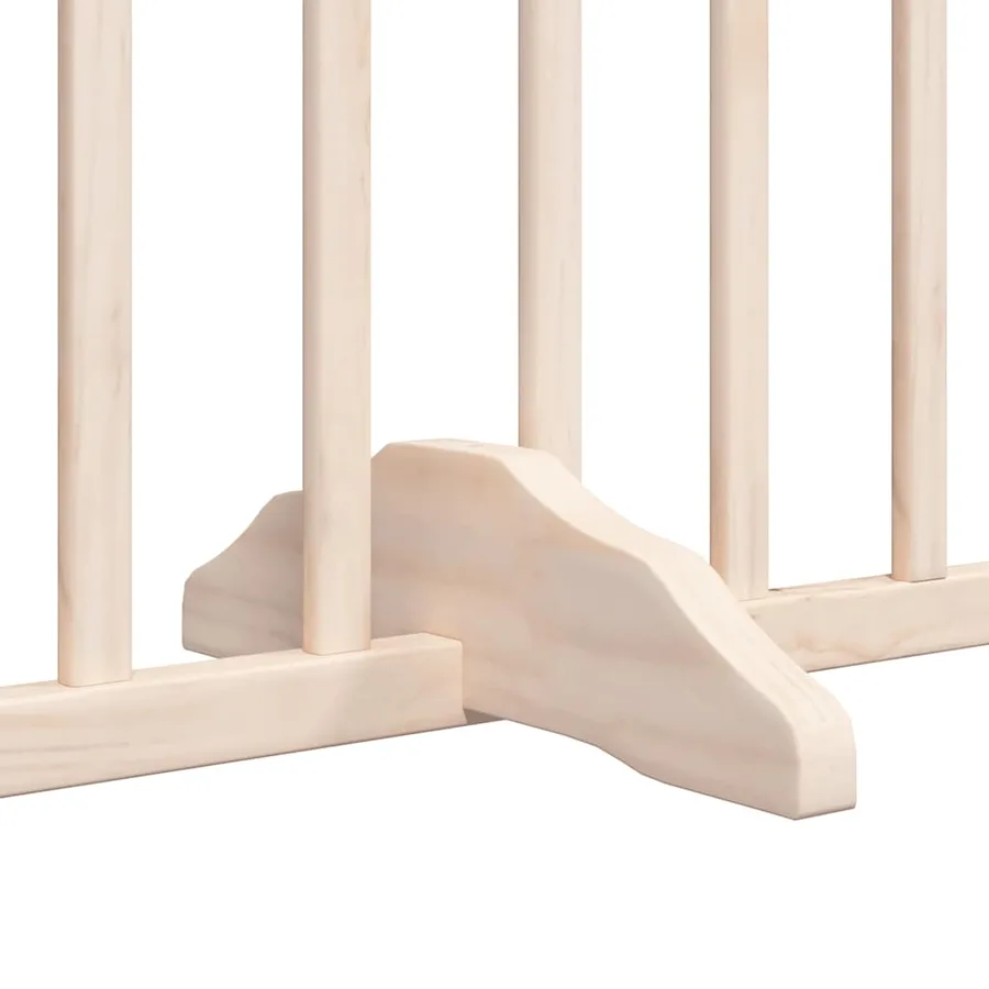 Barrière pour chien porte pliable 8 panneaux bois de peuplier - 7