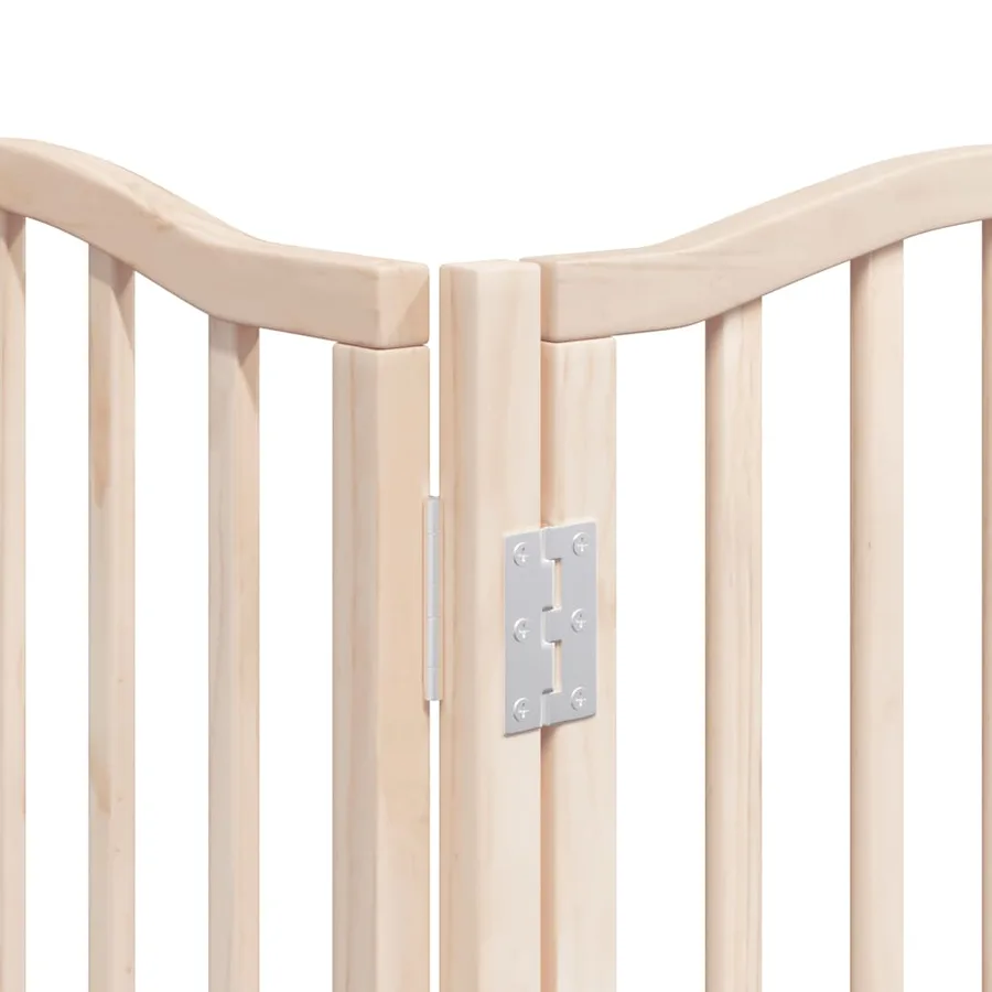 Barrière pour chien porte pliable 12 panneaux bois de peuplier - 10