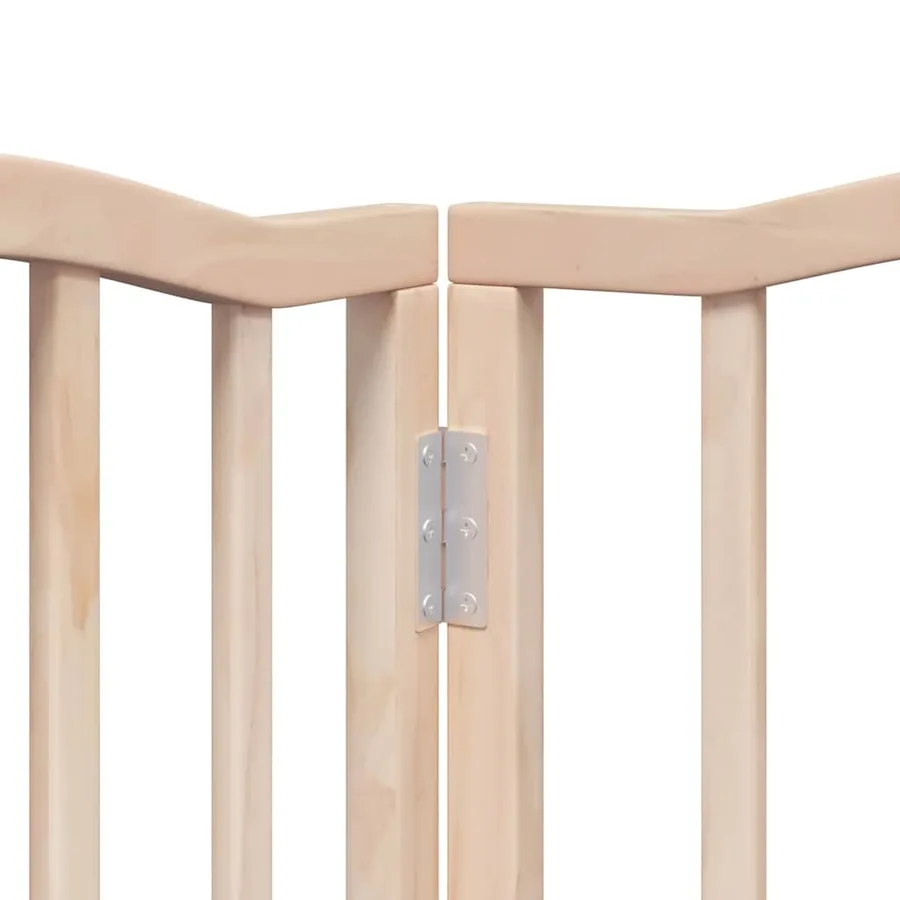 Barrière pour chien porte pliable 12 panneaux bois de peuplier - 9
