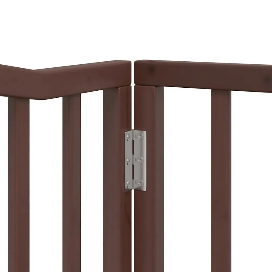 Barrière pour chiens avec porte 4 panneaux bois de peuplier - 10