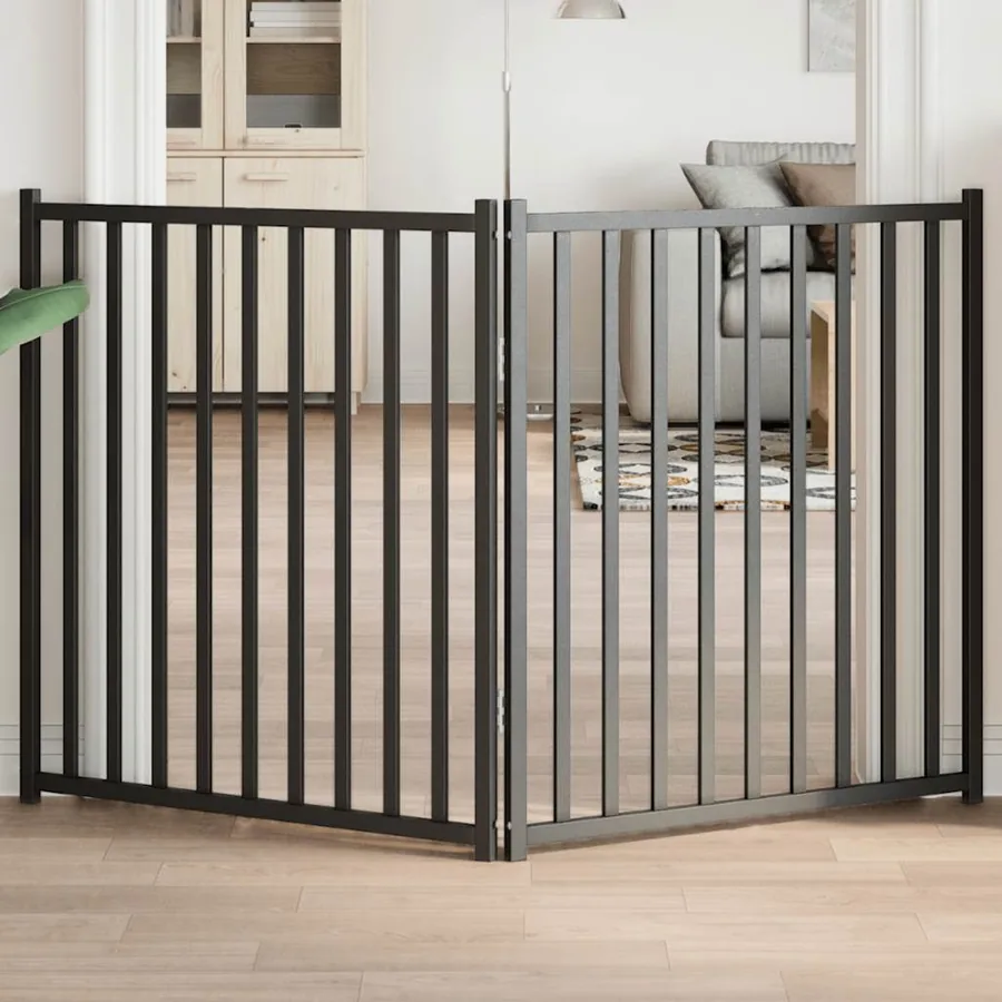 Barrière pour chien pliable 2 panneaux 160 cm bois sapin massif