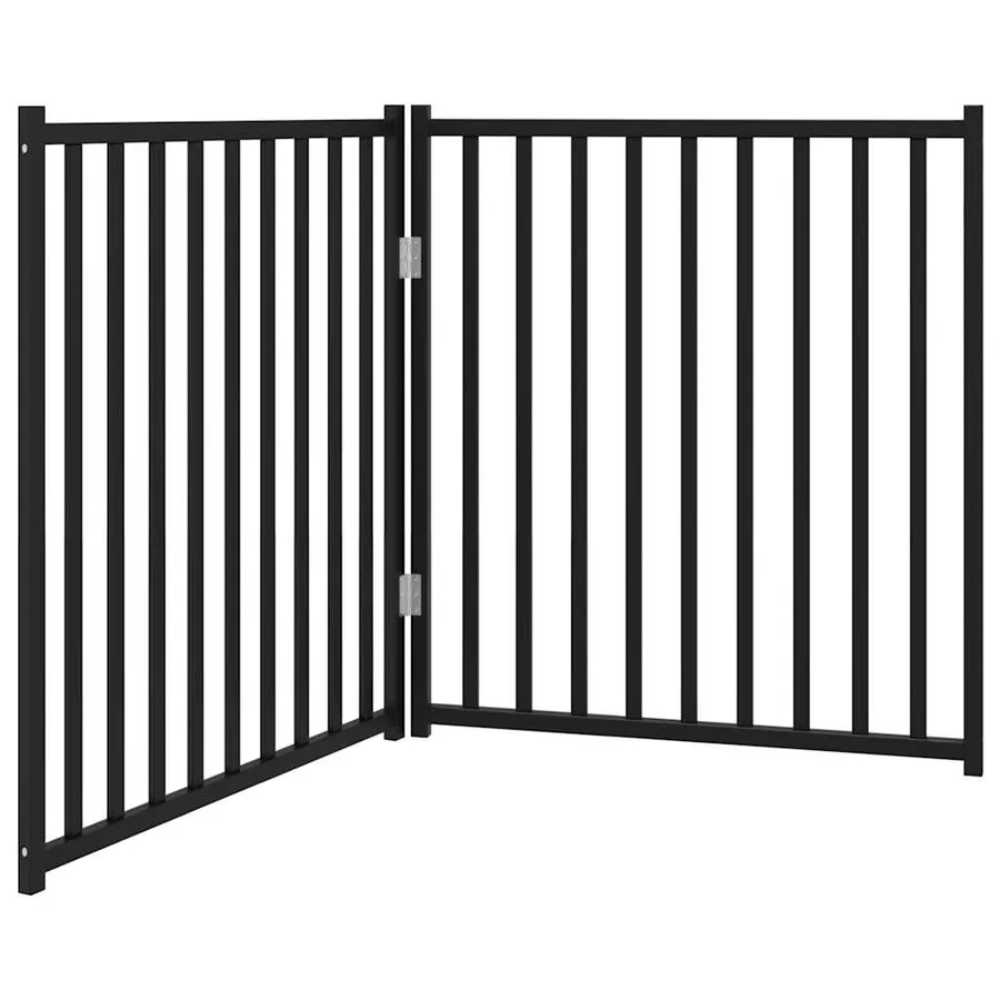Barrière pour chien pliable 2 panneaux 160 cm bois sapin massif - 2