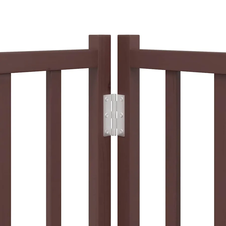 Barrière pour chien porte pliable 9 panneaux bois de peuplier - 9