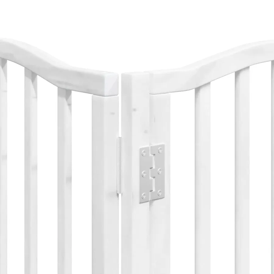 Barrière pour chien porte pliable 15 panneaux bois de peuplier - 10