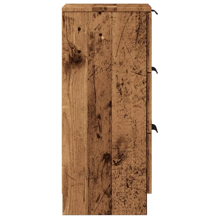 Buffets 2 pcs vieux bois 30x30x70 cm bois d'ingénierie - 6