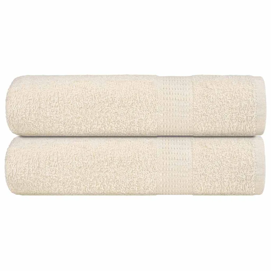 Serviettes de douche FROGN 2 pcs crème 70x140 cm 360 g/m²