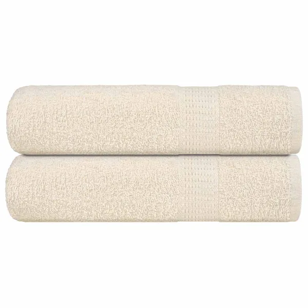 Serviettes de douche FROGN 2 pcs crème 70x140 cm 360 g/m²