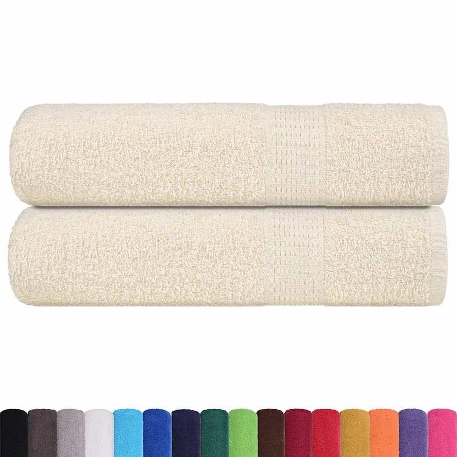 Serviettes de douche FROGN 2 pcs crème 70x140 cm 360 g/m² - 2