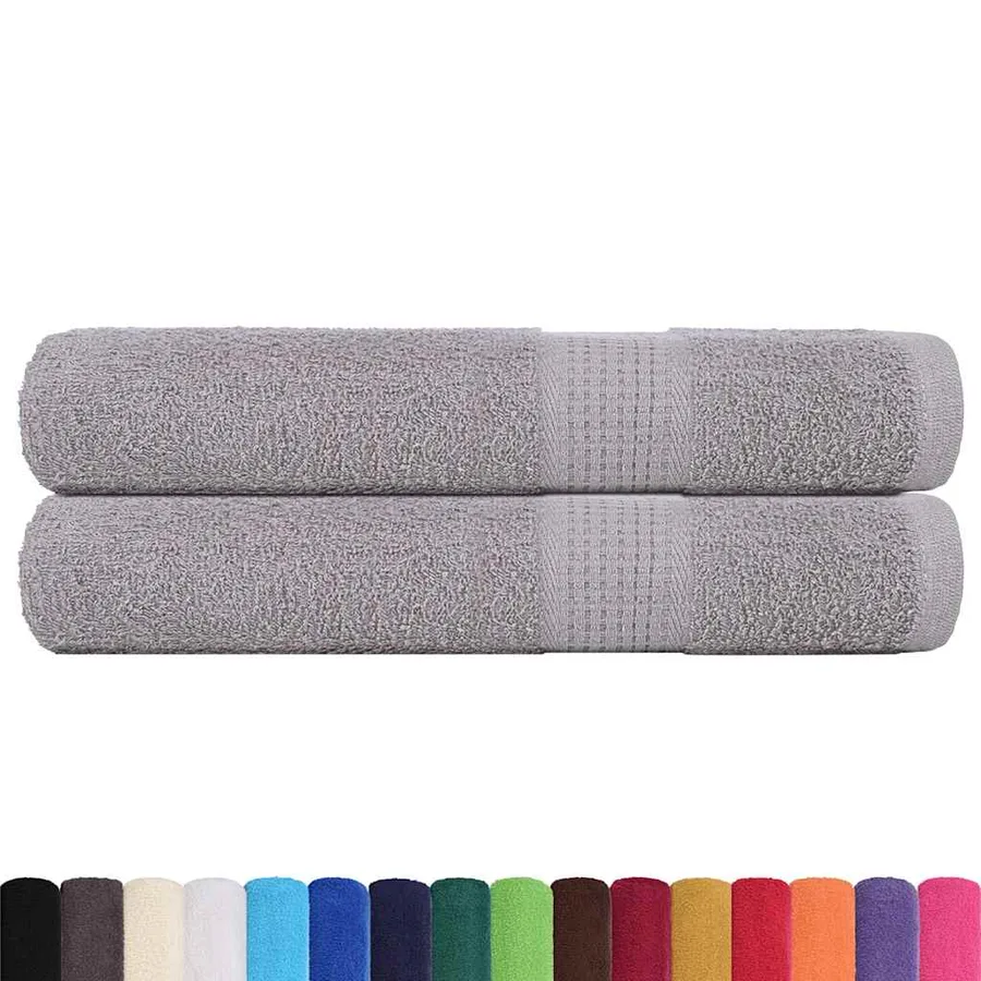 Serviettes de sauna FROGN 2 pcs gris 80x200 cm 360 g/m² - 2