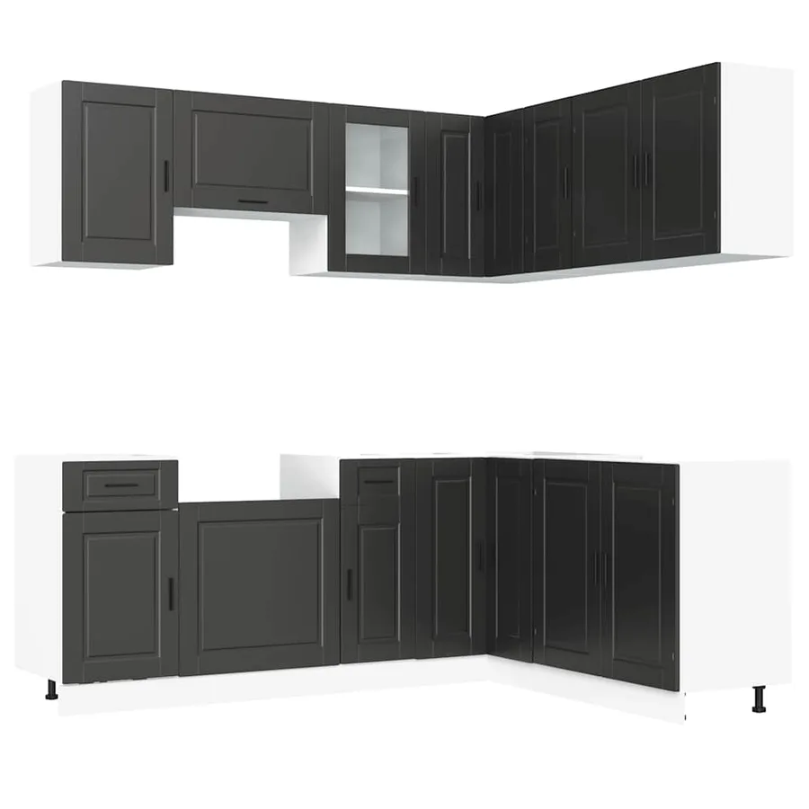 Ensemble d'armoires de cuisine 11 pcs Porto bois d'ingénierie - 2