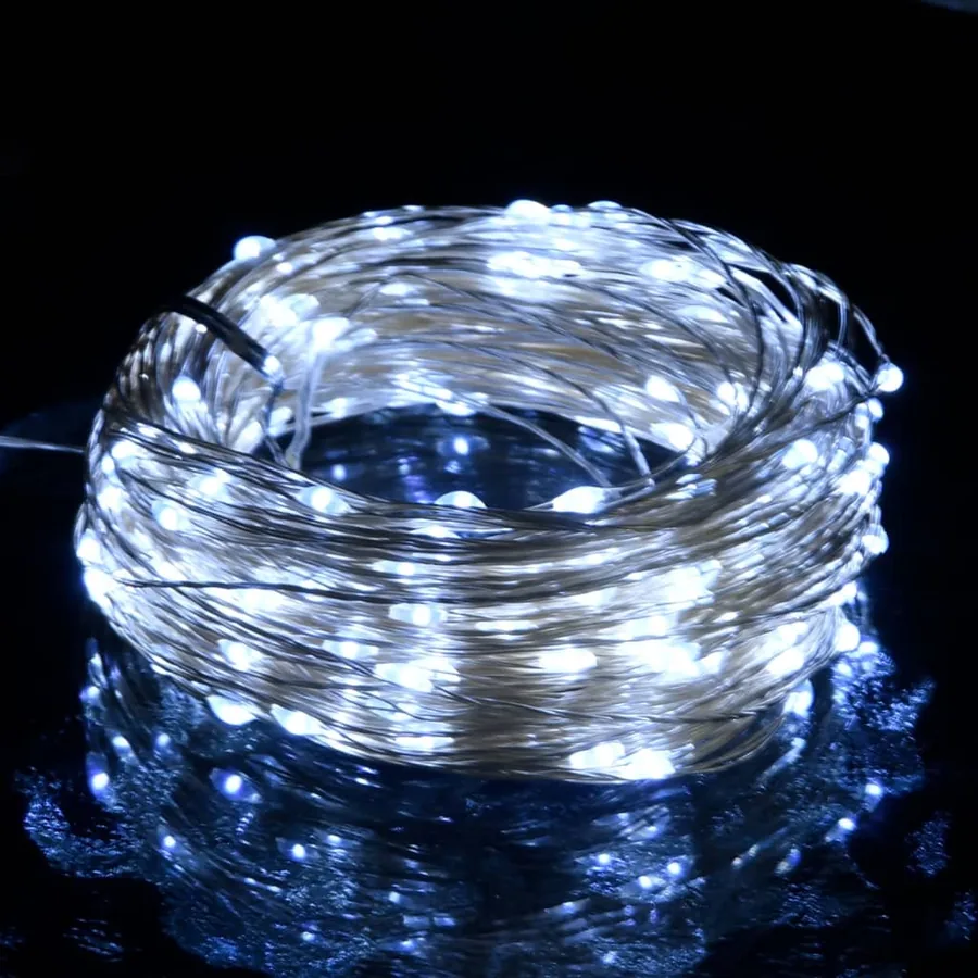 Guirlande lumineuse micro LED 40m 400LED blanc froid 8fonctions - 2