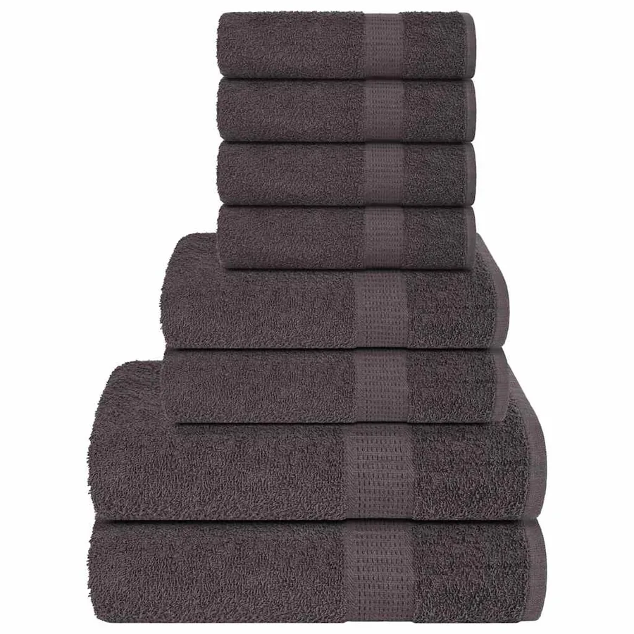 Ensemble de serviettes FROGN 8 pcs anthracite 360 g/m²