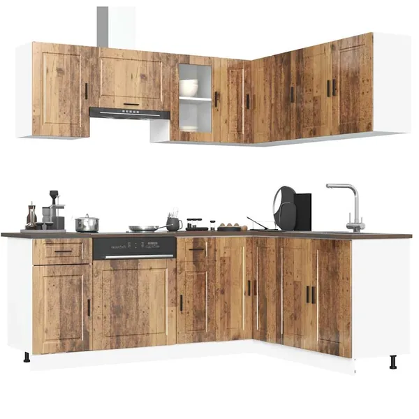 Ensemble d'armoires de cuisine 11 pcs Porto bois d'ingénierie