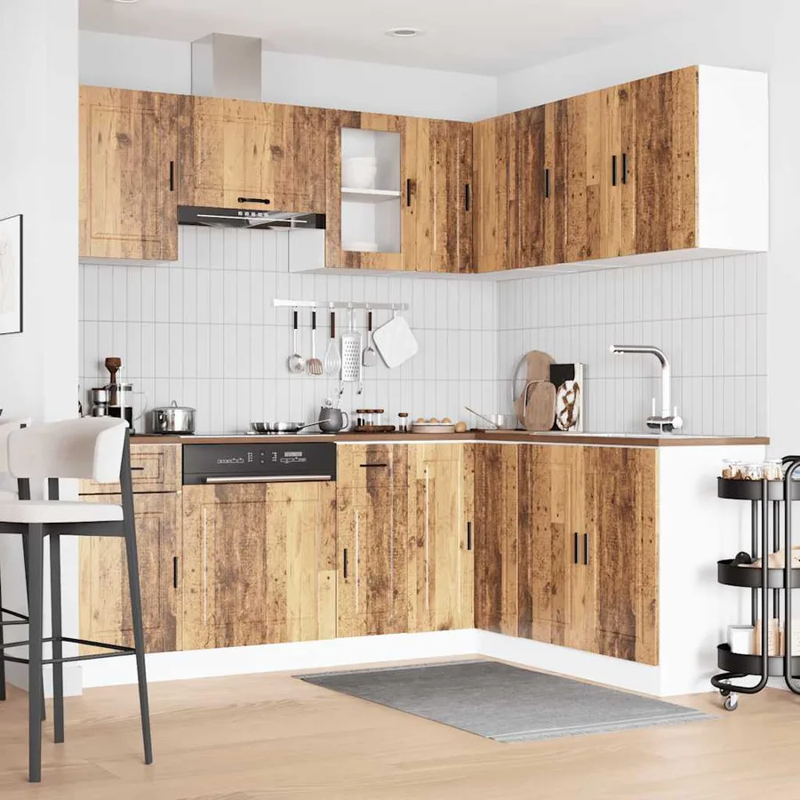 Ensemble d'armoires de cuisine 11 pcs Porto bois d'ingénierie - 3