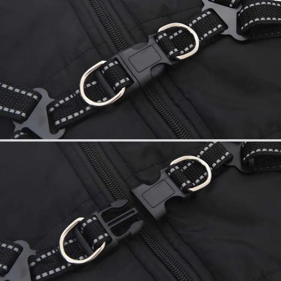 Manteau pour chiens avec harnais imperméable réfléchissant L24 - 8