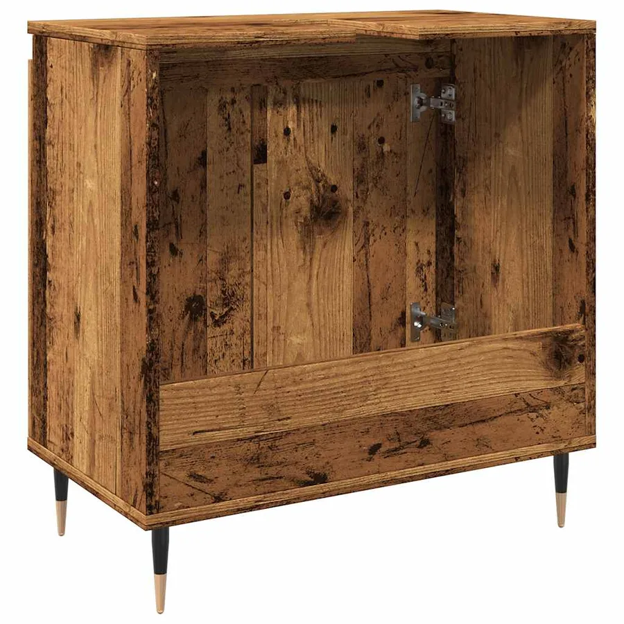 Armoire de salle de bain vieux bois 58x33x60 cm bois ingénierie - 6