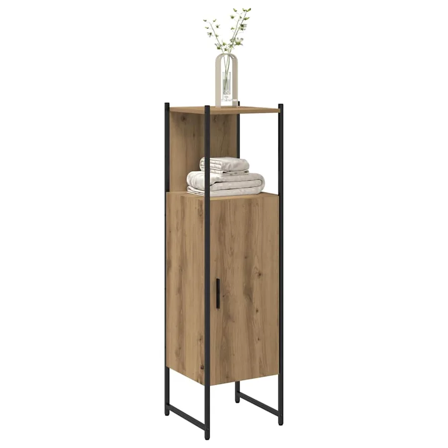Armoire de salle de bain chêne artisanal 33x33x120,5 cm - 3