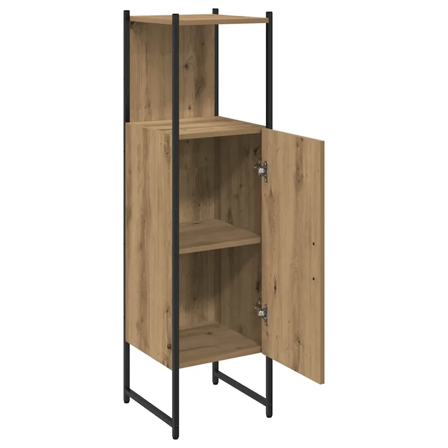 Armoire de salle de bain chêne artisanal 33x33x120,5 cm - 4