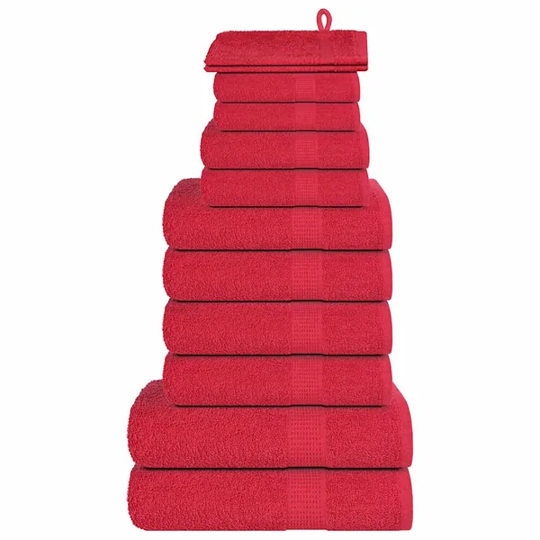 Ensemble de serviettes FROGN 12 pcs rouge 360 g/m²