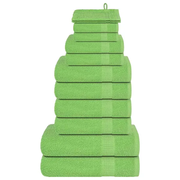 Ensemble de serviettes FROGN 12 pcs vert pomme 360 g/m²