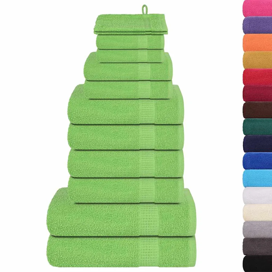 Ensemble de serviettes FROGN 12 pcs vert pomme 360 g/m² - 2