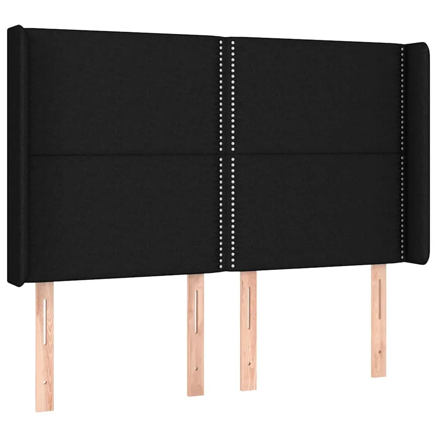 Sommier à lattes de lit matelas LED Noir 140x190 cm Tissu - 7