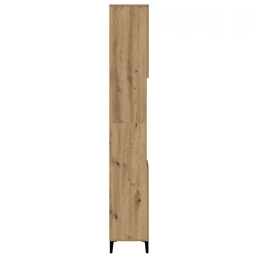 Armoire de salle de bain chêne artisanal 30x30x190 cm - 6