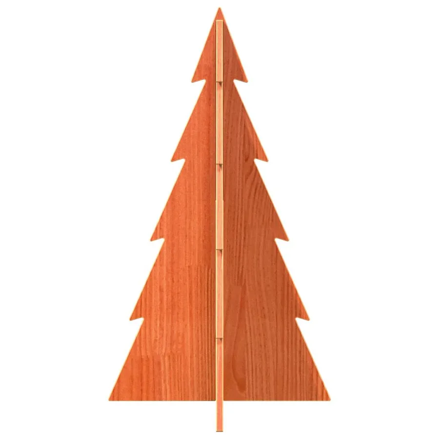 Arbre de Noël en bois pour décoration 80 cm bois de pin massif - 3