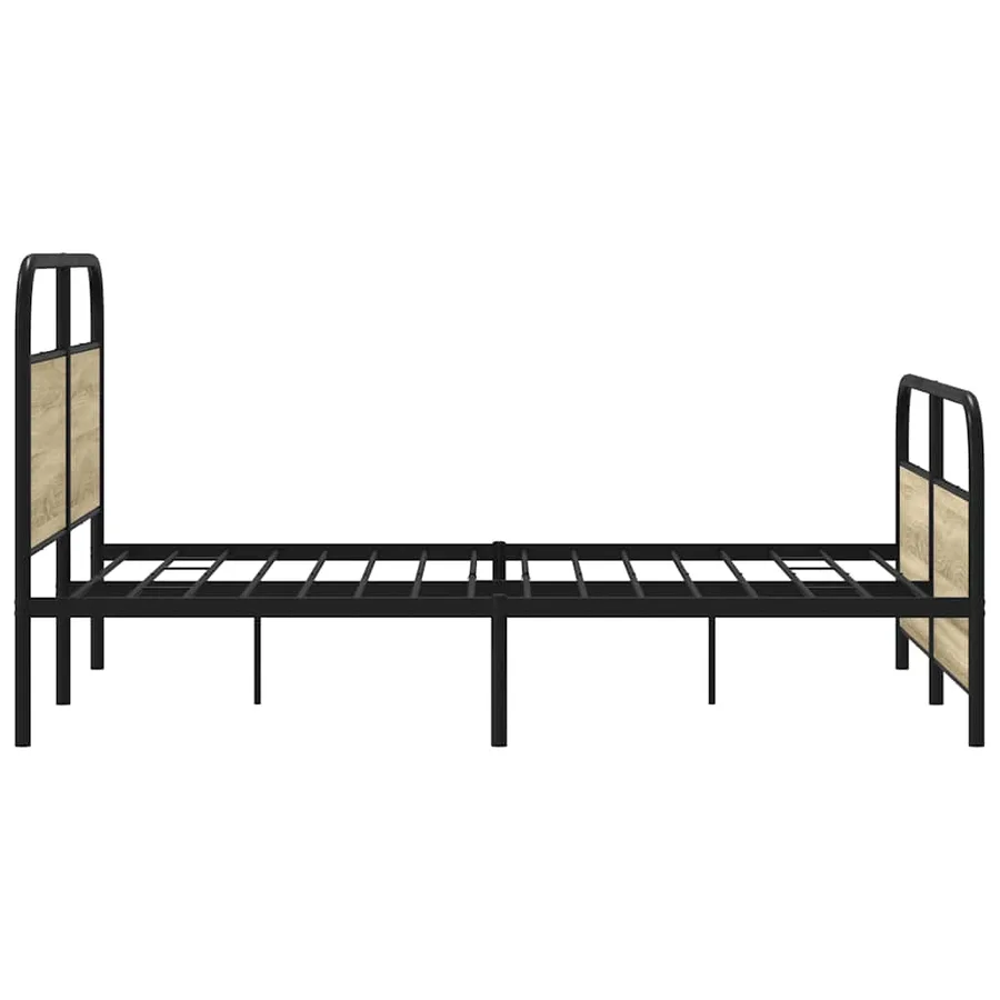 Cadre de lit sans matelas 120x190 cm cm chêne sonoma - 6