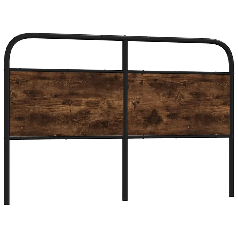 Tête de lit de remplacement chêne fumé 160 cm acier et bois d'ingénierie
