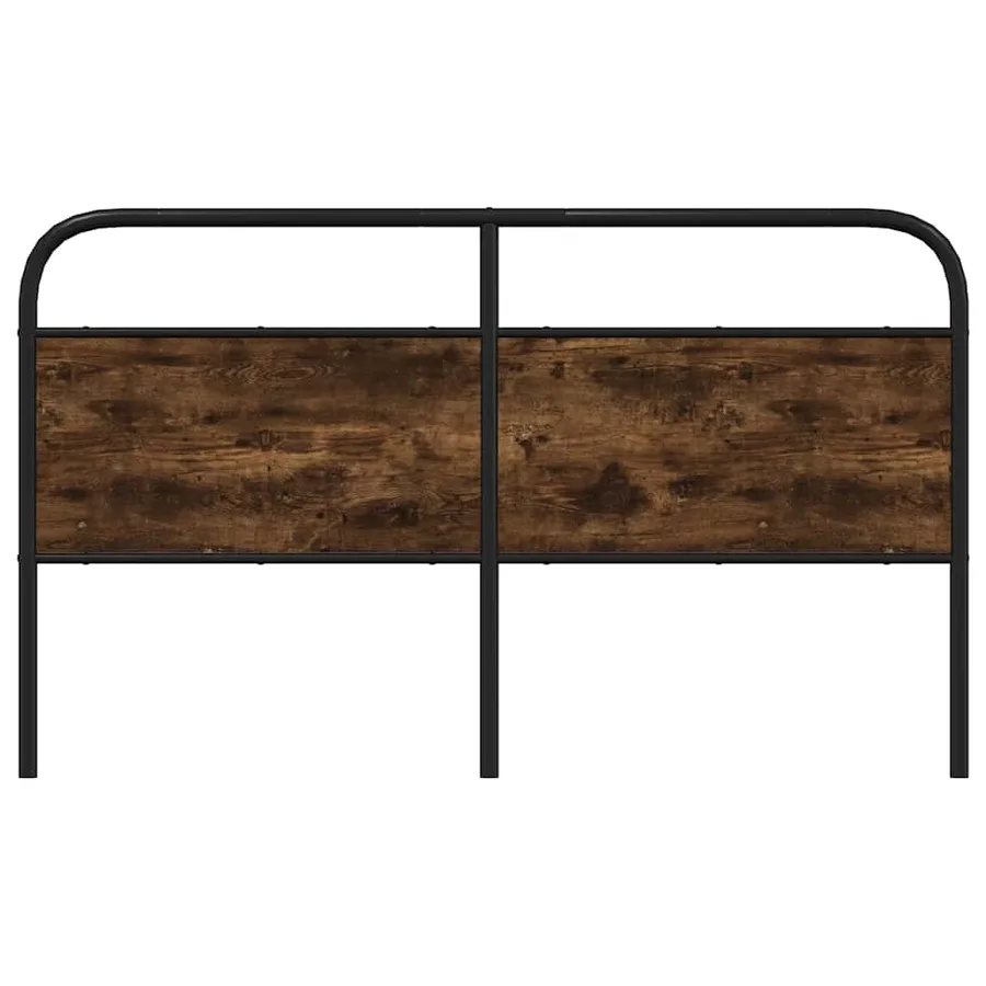 Tête de lit de remplacement chêne fumé 160 cm acier et bois d'ingénierie - 3