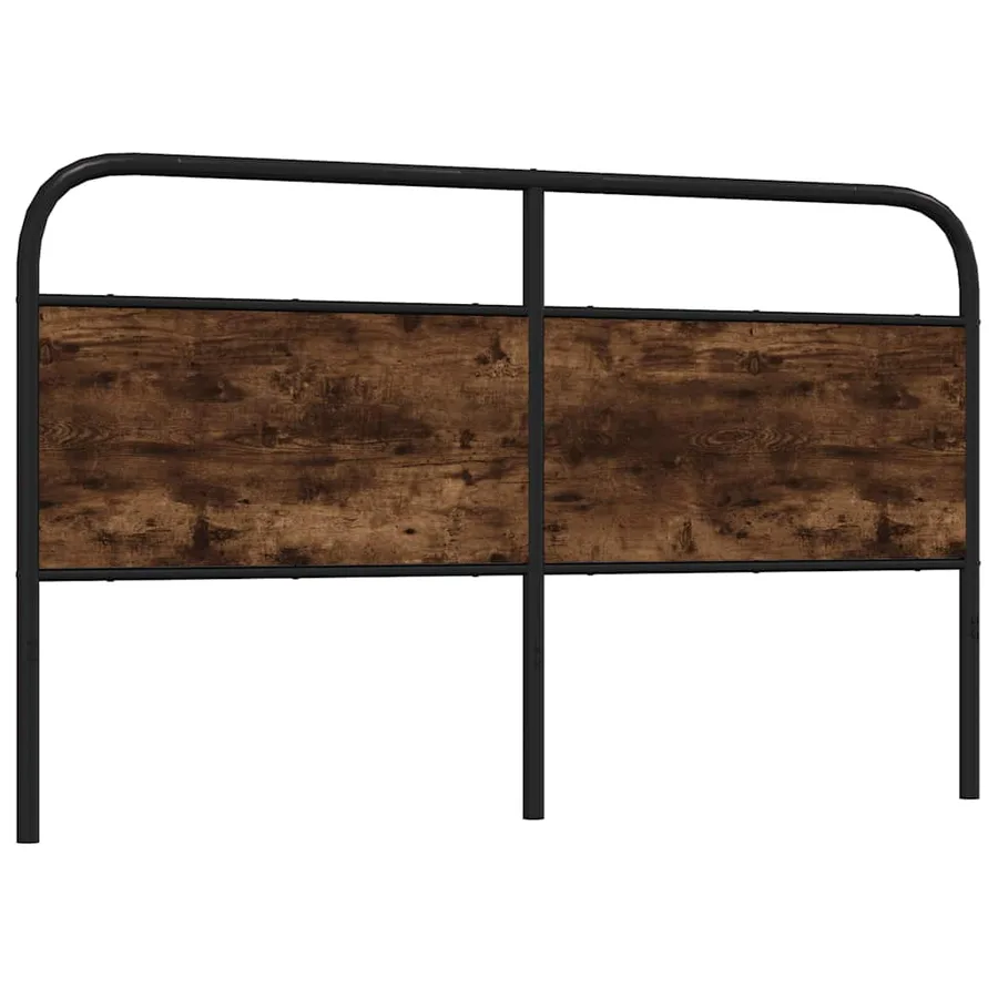 Tête de lit de remplacement chêne fumé 160 cm acier et bois d'ingénierie - 5