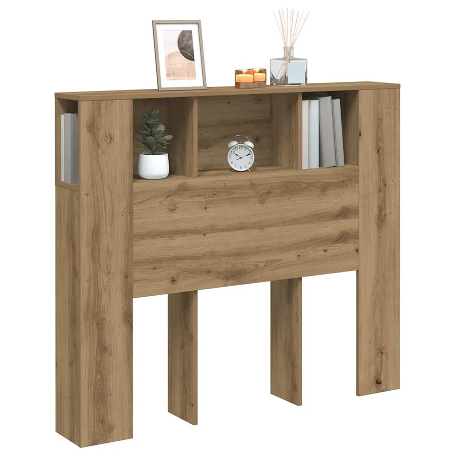 Armoire de tête de lit chêne artisanal 120x19x104,5 cm - 3