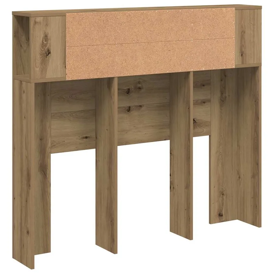 Armoire de tête de lit chêne artisanal 120x19x104,5 cm - 6