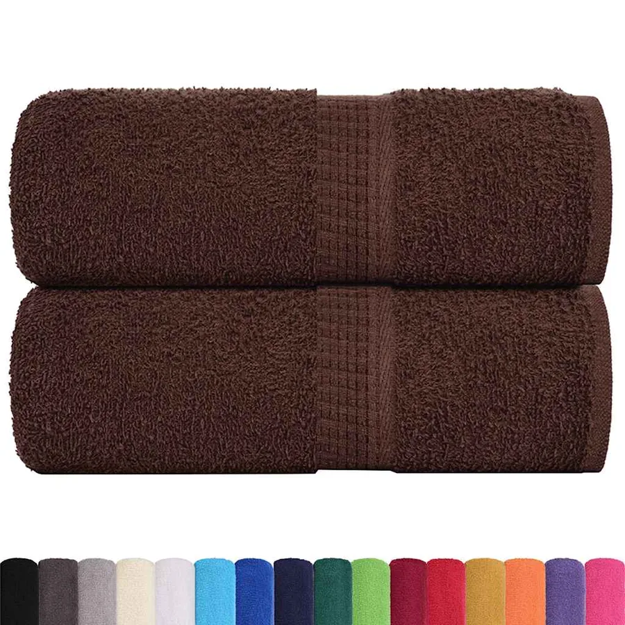 Serviettes d'invité FROGN 2 pcs marron 30x50 cm 360 g/m² - 2