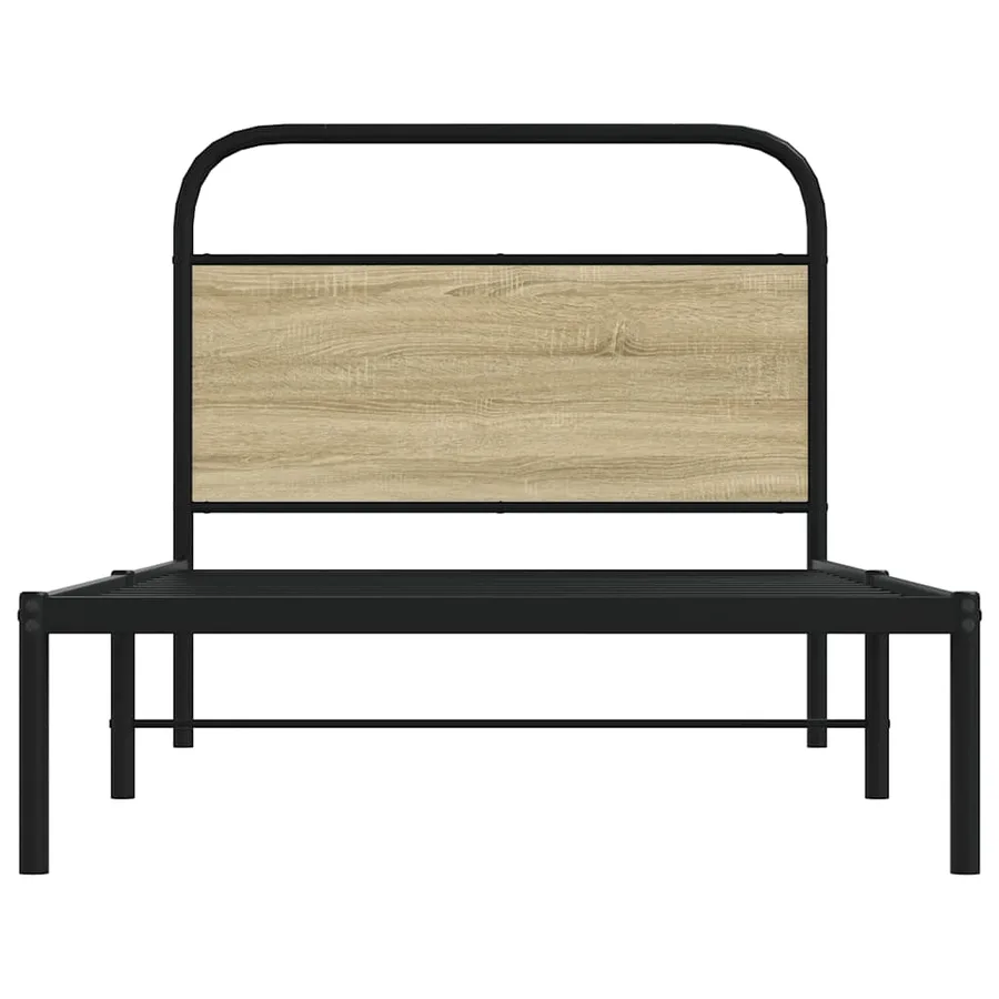 Cadre de lit sans matelas 100x190 cm chêne sonoma - 4