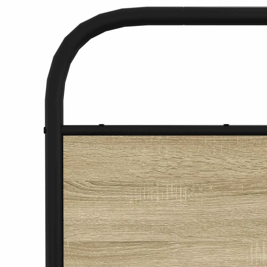 Cadre de lit en métal sans matelas chêne sonoma 137x190 cm - 7