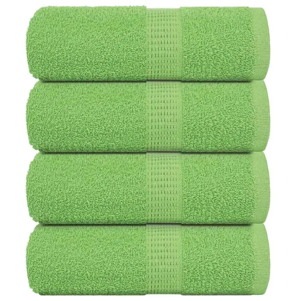 Serviettes de toilette FROGN 4 pièces Vert pomme 30x30 cm 360 g/m²