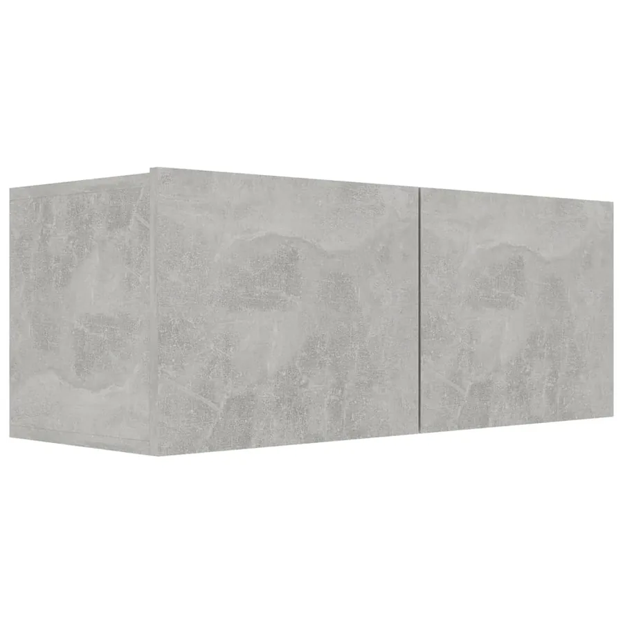 Meubles TV 3 pcs Gris béton Bois d'ingénierie - 3