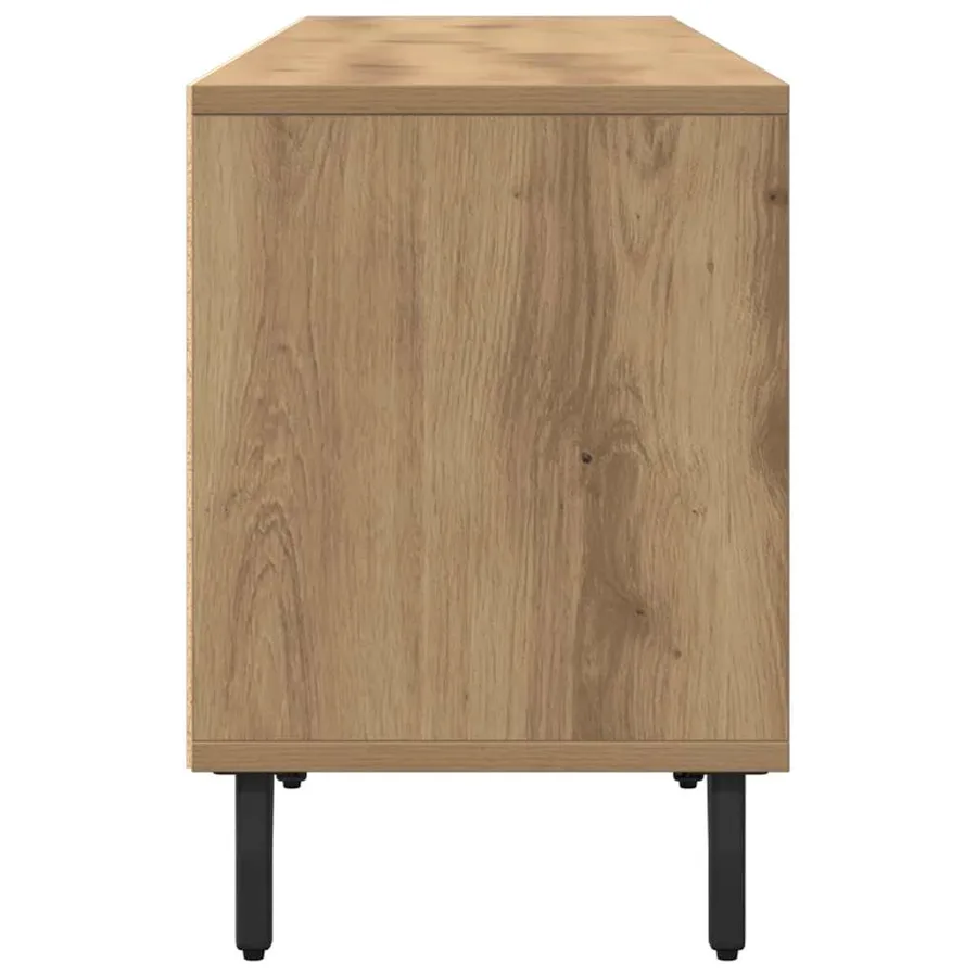 Meuble TV chêne artisanal 150x30x44,5 cm bois d'ingénierie - 6