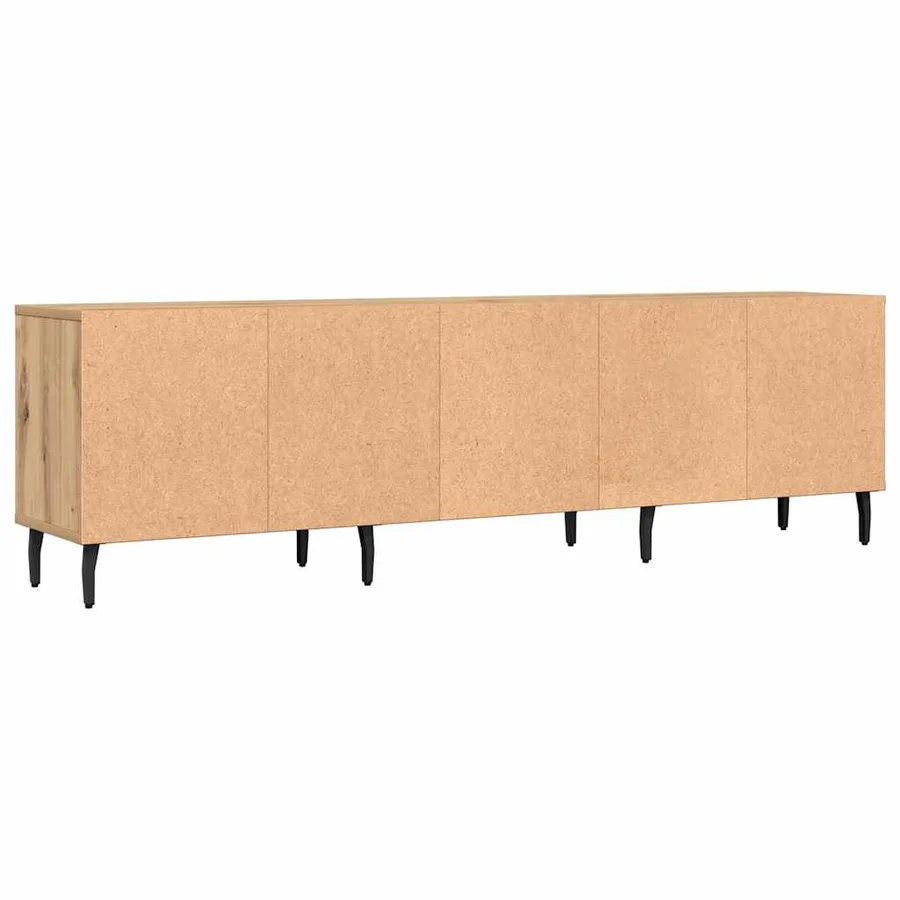 Meuble TV chêne artisanal 150x30x44,5 cm bois d'ingénierie - 7