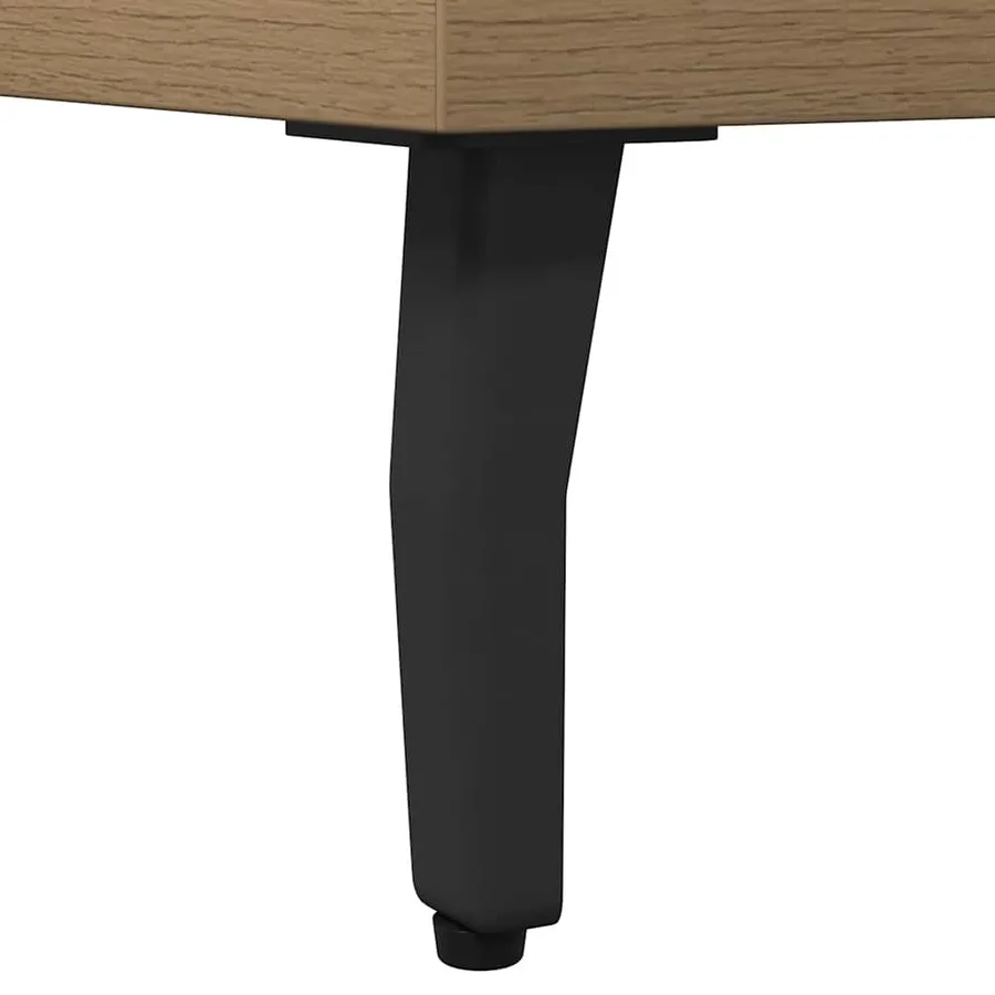 Meuble TV chêne artisanal 150x30x44,5 cm bois d'ingénierie - 8