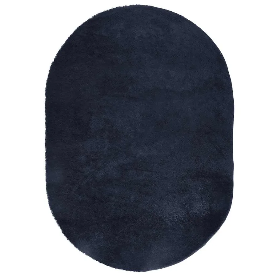 Tapis shaggy à poils longs NAVARRA bleu marine 300x200 cm - 2