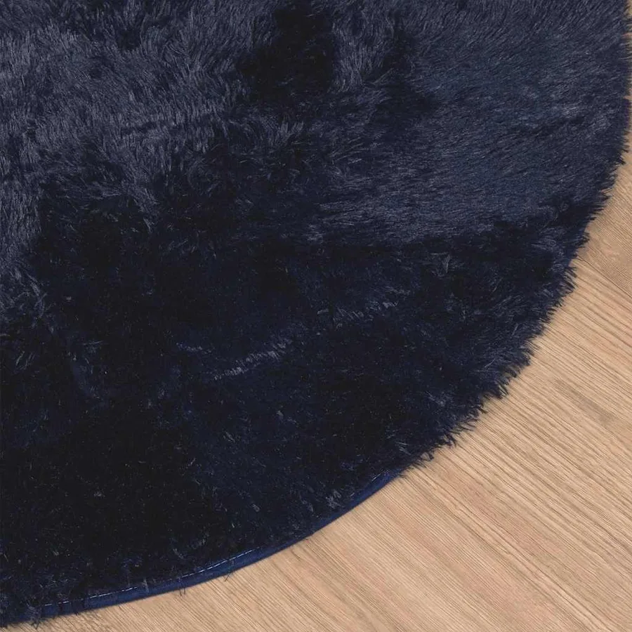 Tapis shaggy à poils longs NAVARRA bleu marine 300x200 cm - 4