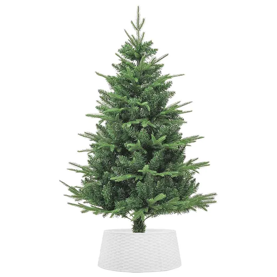 Jupe de sapin de Noël blanc Ø56x23 cm plastique - 4