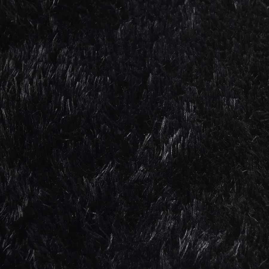Tapis shaggy à poils longs NAVARRA noir 200x200 cm polyester - 9