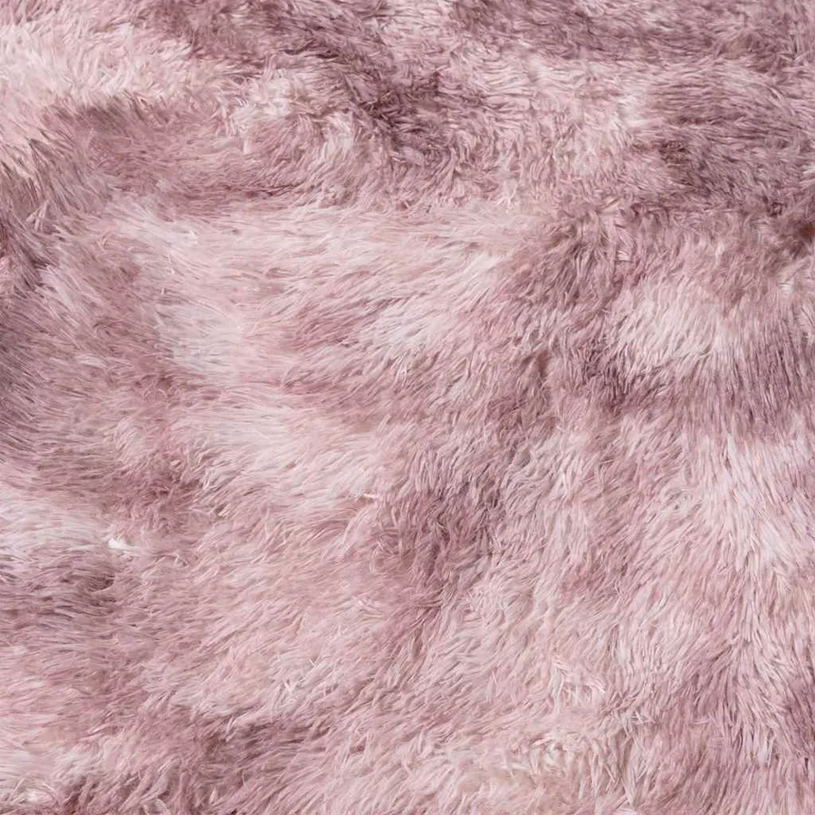 Tapis Shaggy à poils longs NAVARRA rose poudré 240x240 cm - 9