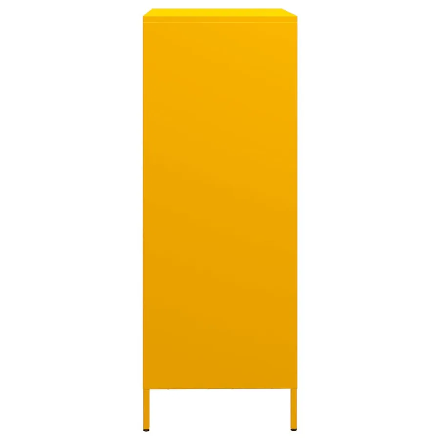 Buffet haut jaune moutarde 68x39x103,5 cm acier - 6