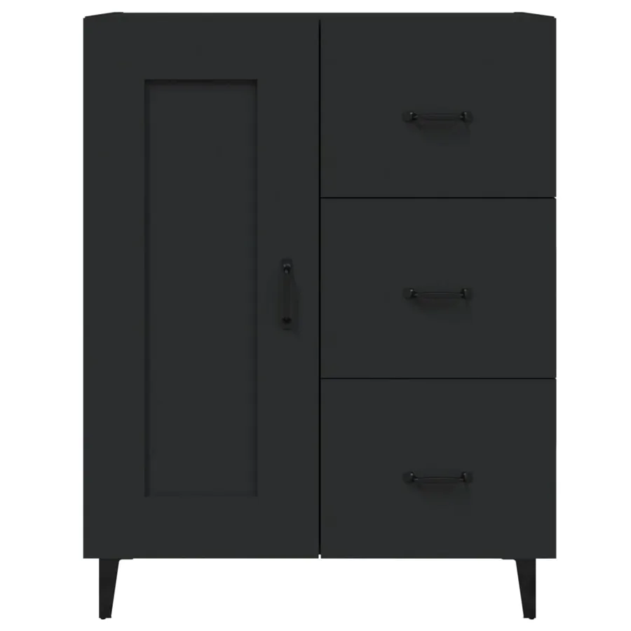 Buffet Noir 69,5x34x90 cm Bois d'ingénierie - 7
